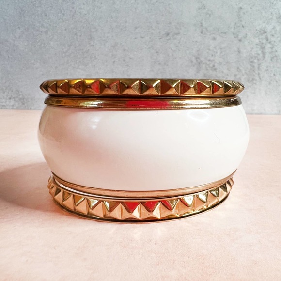 Gold and white bangle bracelet stacker bundle - Picture 4 of 5